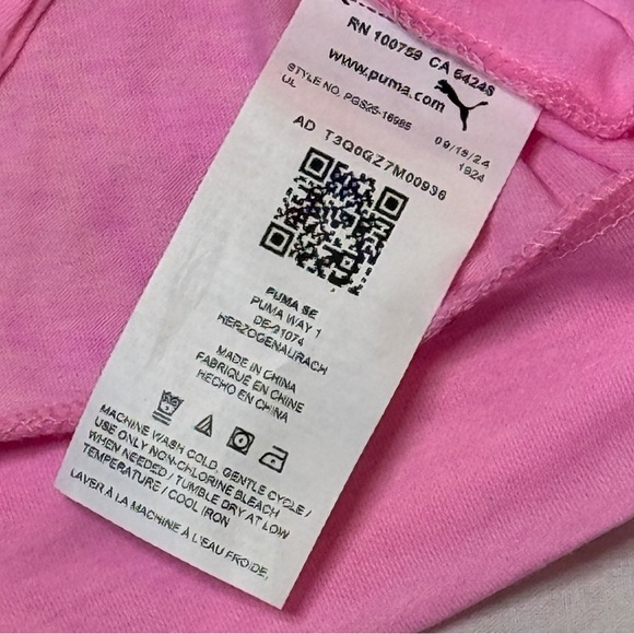 Puma Toddler Pink Logo Tee and Teal Shorts Sporty Set Girls Size 3T NWT - Picture 7 of 7